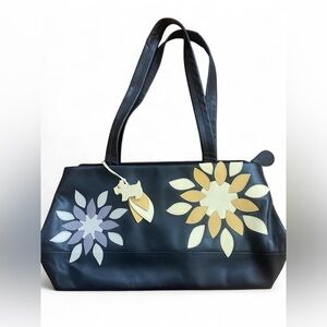 Black Floral Purse